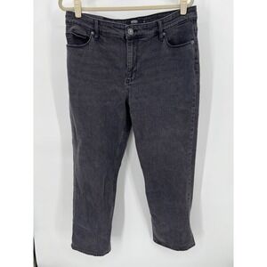 Hudson Los Angeles Straight Leg Jeans Nighttime Faded Black Size 14 34 NWT